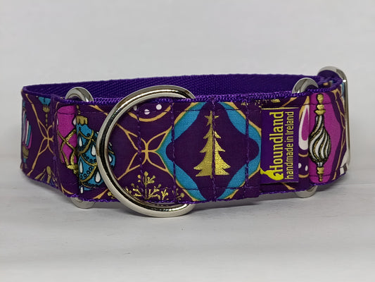 christmas martingale dog collar