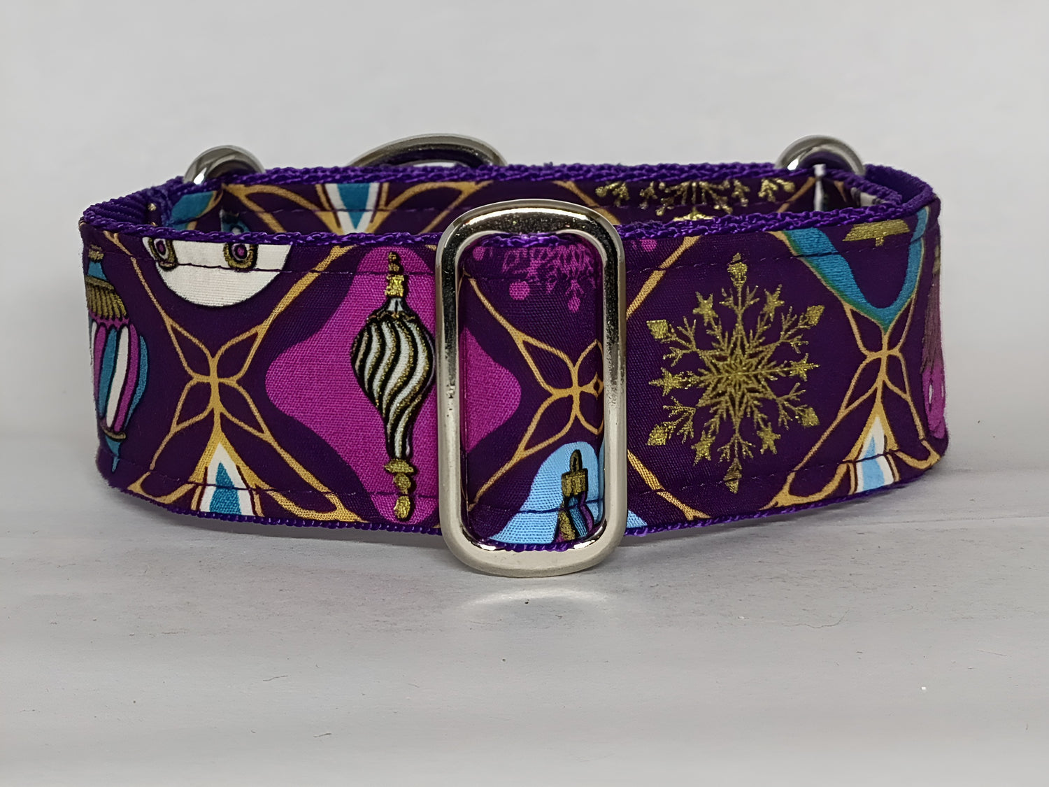 christmas martingale dog collar