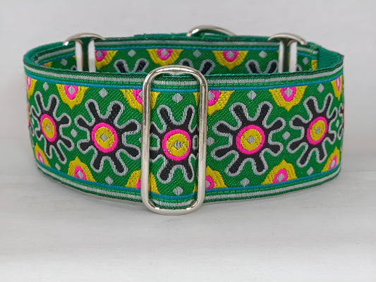 martingale dog collar green