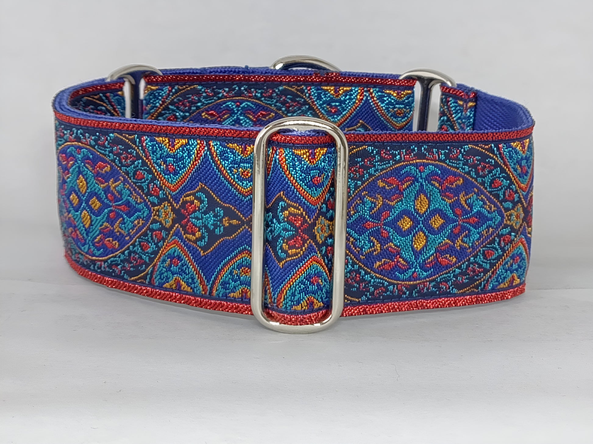 blue martingale dog collar