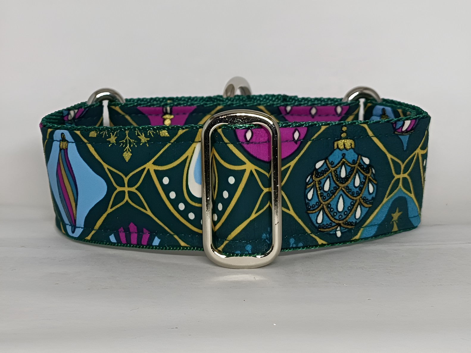 christmas martingale dog collar