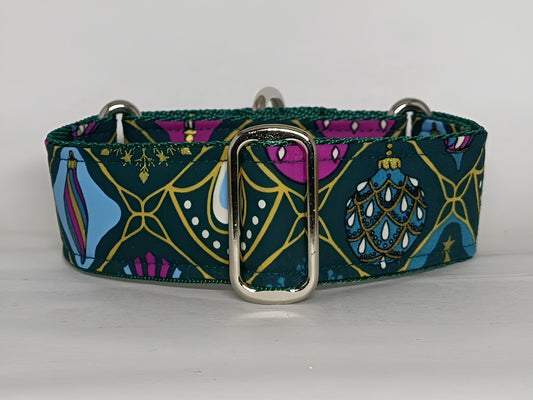 christmas martingale dog collar