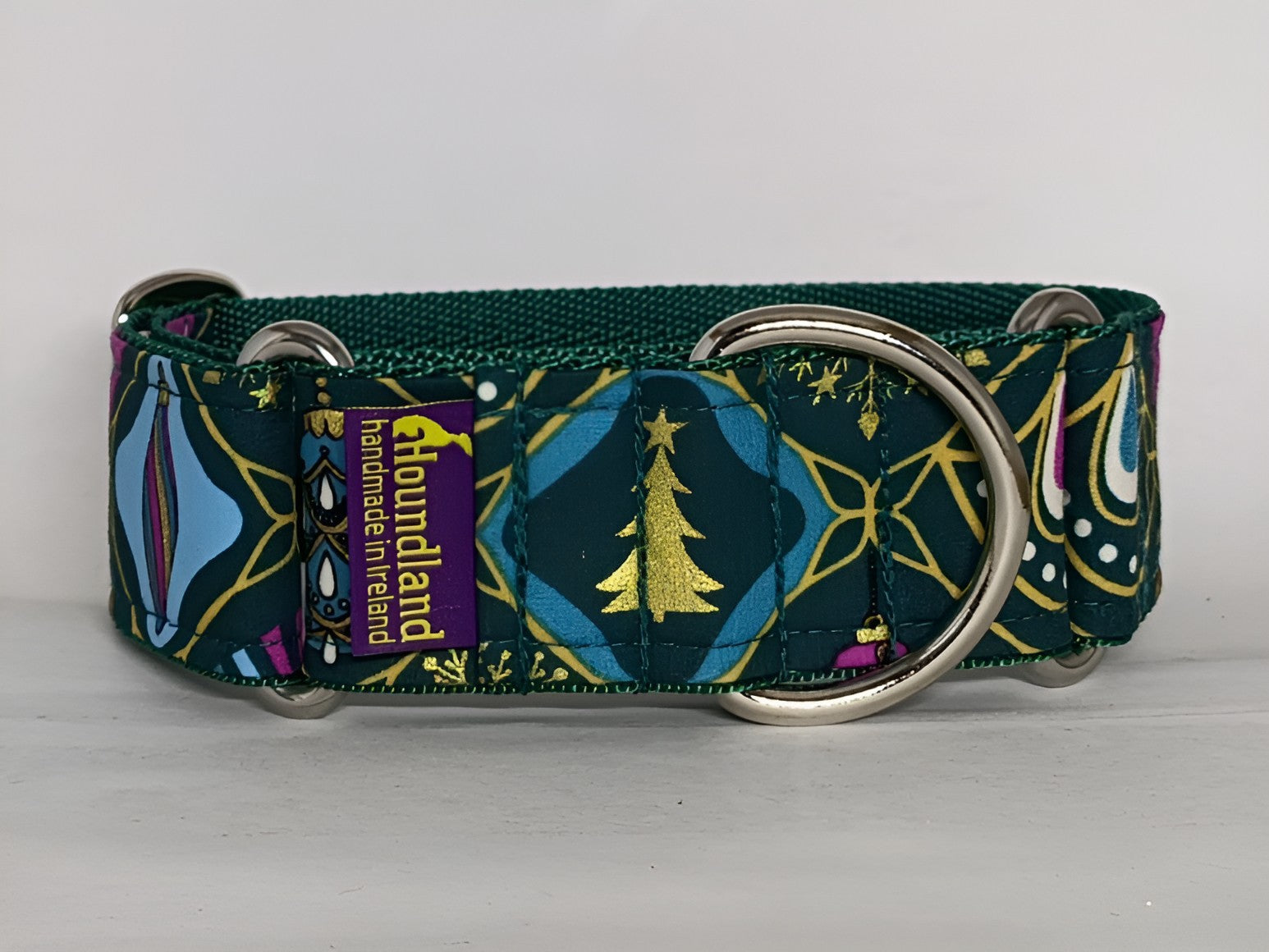 christmas martingale dog collar